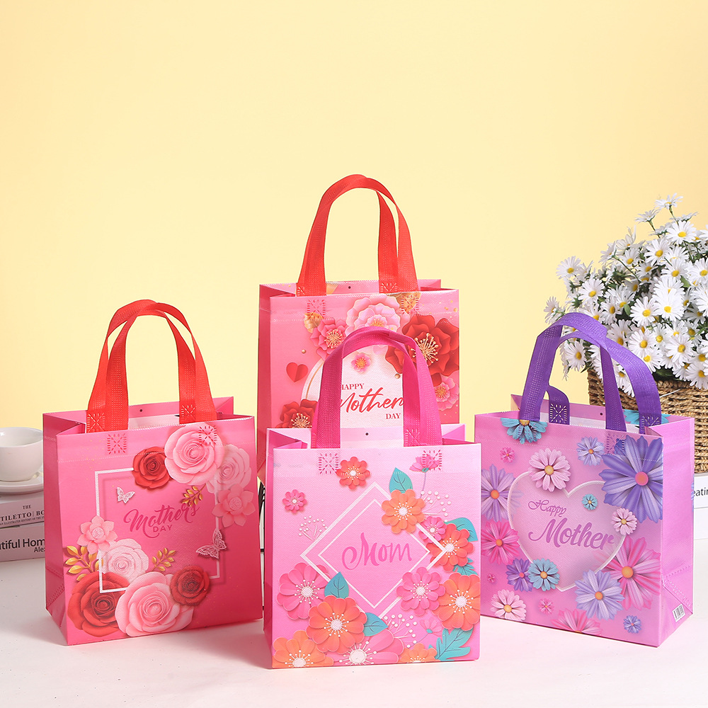 Mother's Day Simple Style Letter Nonwoven Daily Gift Bags display picture 1