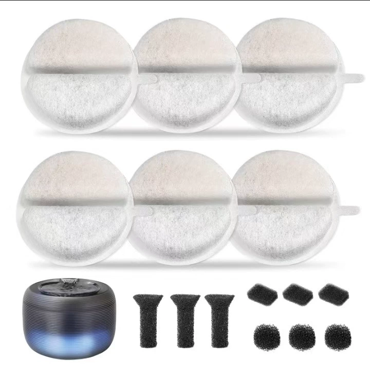 Фильтрующий картридж для поилки для животных, фильтр для воды, фильтрующий элемент, фильтр для шерсти кошек и собак, фильтр с активированным углем, умная фильтрация