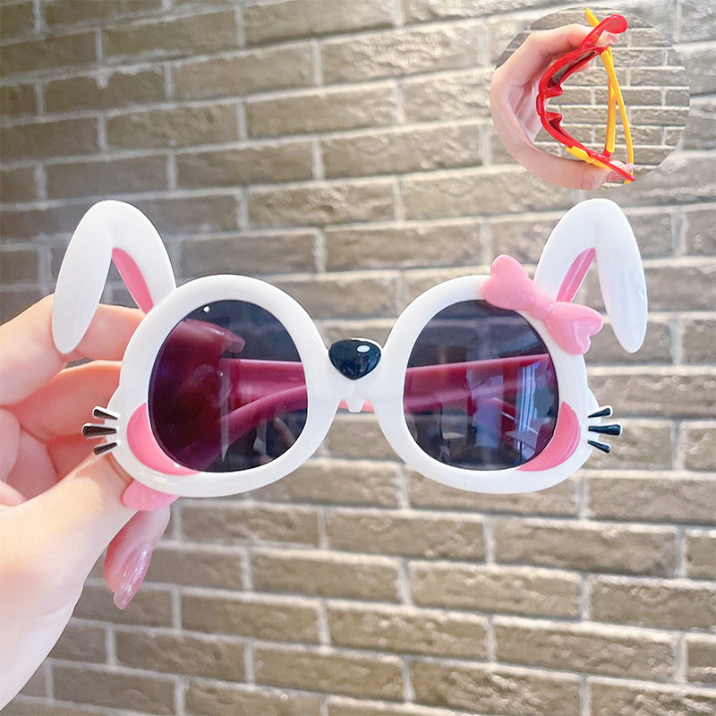 Cartoon Style Cute Sweet Rabbit Panda Pc Special-shaped Mirror Full Frame Kids Sunglasses display picture 2