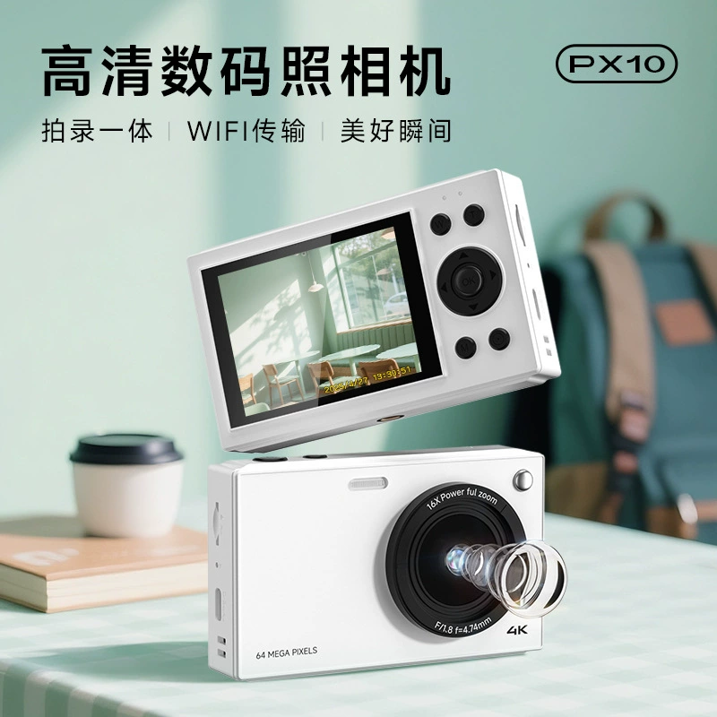 64-мегапиксельная CCD камера 4K видео HD, карточная камера, 16× зум, 20+ фильтров, 2.8 дюйма