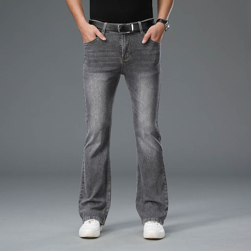 Aliexpress Temu Tiktok Thin Men's Micro-Flared Jeans Trendy Pants Export Jeans Men