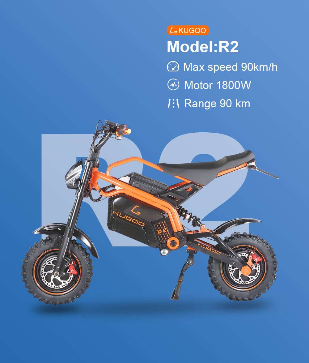 Kugoo R2 90 0m /H Off-Road Electric Motorcycle 1800W 60V 90Km Remote Motorcycle Pedal