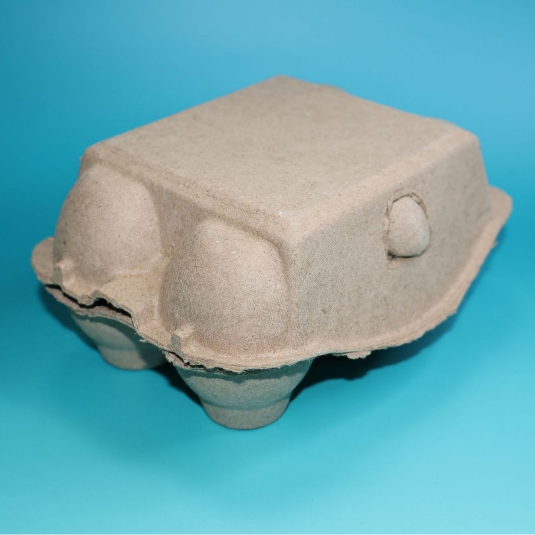 6 piezas de pulpa de huevo caja de huevo bandeja de huevo tierra caja de embalaje de pulpa de embalaje bandeja de huevo desechable a prueba de golpes degradación completa