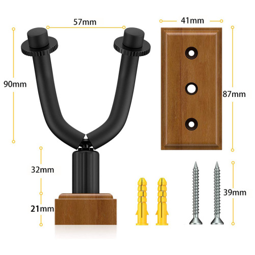 Guitar Hook Stand Classical Ukulele Violin Bass Electric Guitar Solid Wood Wall Mount Hanger Wholesale