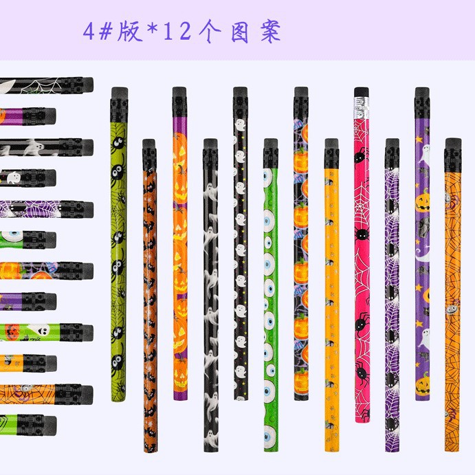 Lápiz navideño de estilo caliente de Amason, goma de borrar, festival de fantasmas de Pascua, lápiz de regalo del día de San Valentín de Halloween HB