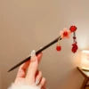 Pendant, Chinese hairpin, flowered