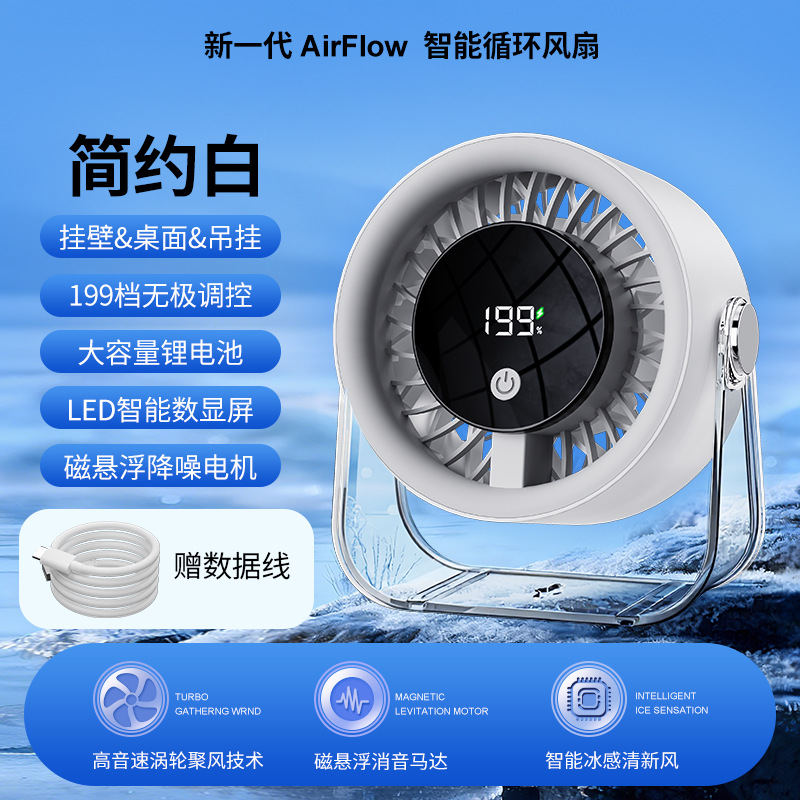 Ventilador de circulación transfronterizo de doble cabeza ventilador de escritorio ventilador de clips ventilador de escritorio ventilador de camping ventilador fotoeléctrico ventilador de pared dormitorio