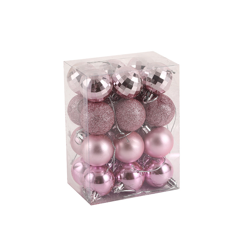 Bola de Navidad traje redondo barril caja cuadrada pintada 3cm4cm6cm decoración navideña bola colgante de Navidad bola decoración Navidad