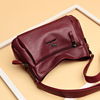 Fashionable capacious shoulder bag, one-shoulder bag, suitable for import, genuine leather