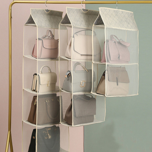 Bag Stand Storage Hanger Fabric Dustproof Storage Hanger Wardrobe Hanger Multi-layer Hanger Home Storage Gadget