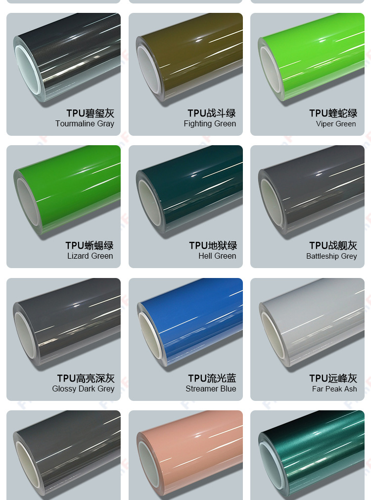Factory Direct Sales Tpu Matte Color-Changing Film Ppf Frosted Matte Satin Silk Surface Colorful Car Wrap High Stain Resistance Self-Healing