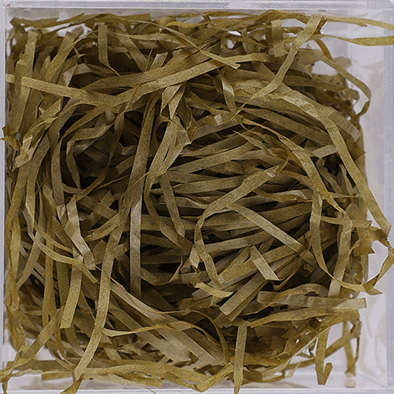 Фабричная продажа коробка подарочная из хлопка бумажной крошки (crushed paper silk) и травяной стебель из шелковой ткани, пасхальная-fold заполнение бумажными волокнами 20 грамм