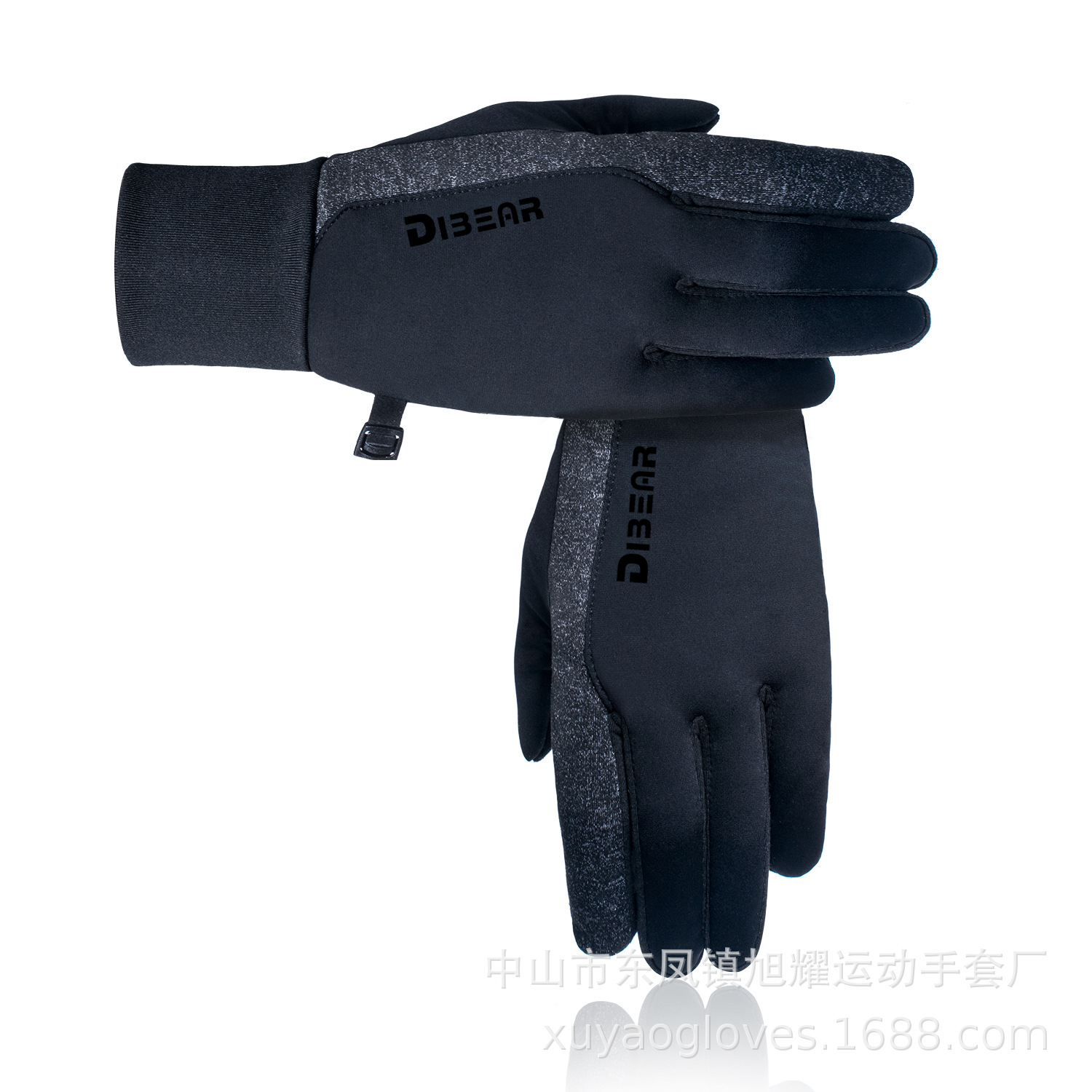 DIBEAR en stock al por mayor pantalla táctil negro caliente deportes al aire libre ciclismo bicicleta guantes hombres y mujeres antideslizante delgada