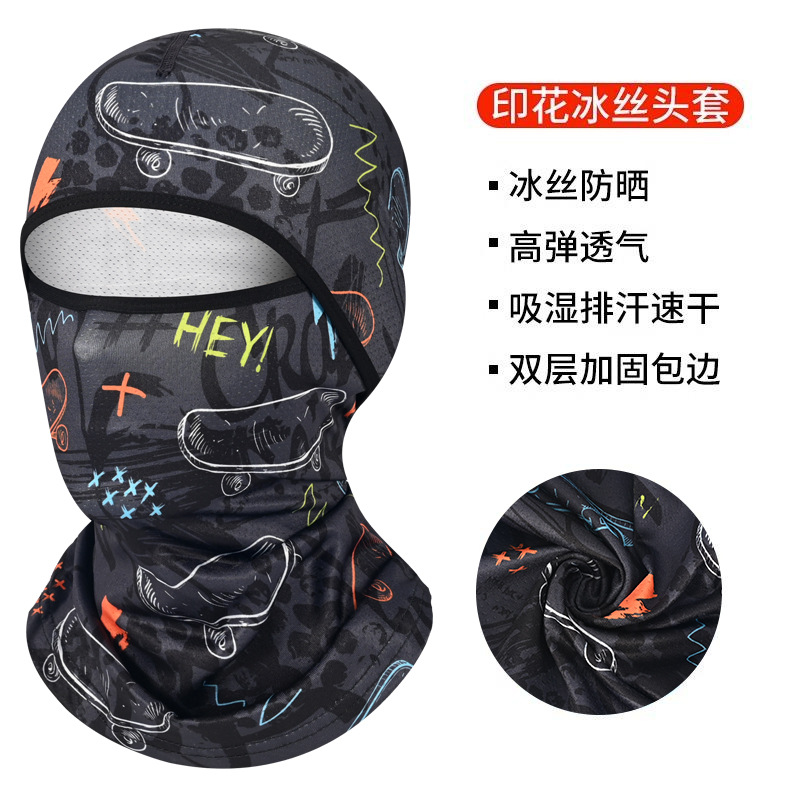 Capucha de protección solar de verano para hombres de seda de hielo protección solar al aire libre protección UV