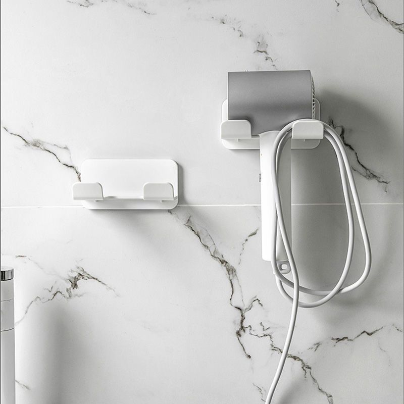 Soporte para Secador de Pelo de Pared de Plástico Sin Perforación para Baño y Hotel