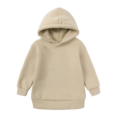 Thickened autumn and winter clothing European and American children's clothing for boys and girls sports suits casual pullover hooded sweatshirt and trousers two-piece set