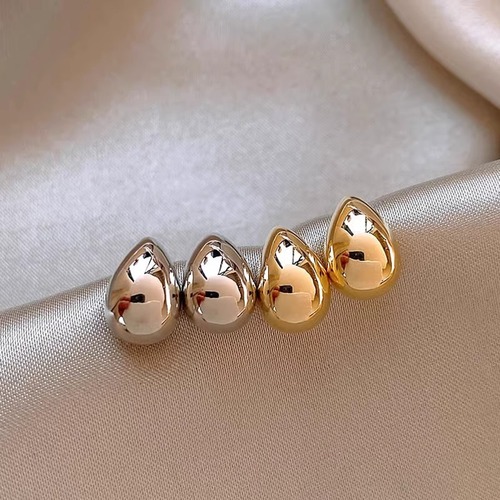 Silver Needle Red Bean Women's Korean Style Fashion Metal Style Personality Cute Earrings Hip-Hop Personality Earrings