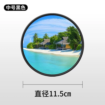 Car, Large Truck, and Bus Large field of view rear view auxiliary mirror - large-truck-small-round-mirror-black-115cm-single-pack
