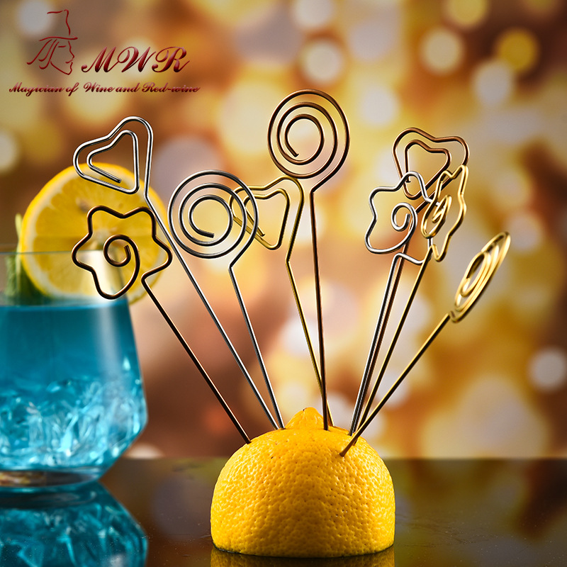 Creative and cute stainless steel fruit picks wholesale