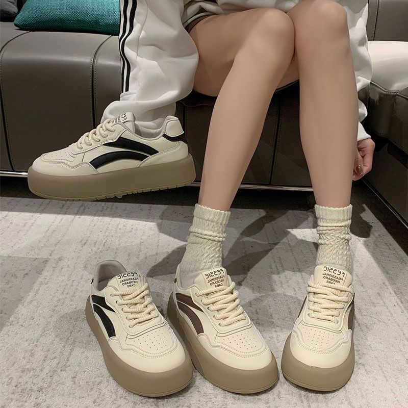 拼色厚底德训鞋小白鞋女2025春季新款百搭爆款休闲运动板鞋ins潮|undefined