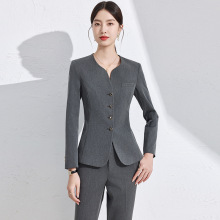 黑色时尚气质西装套装女2024新款春秋职业装珠宝店工作服导购西服