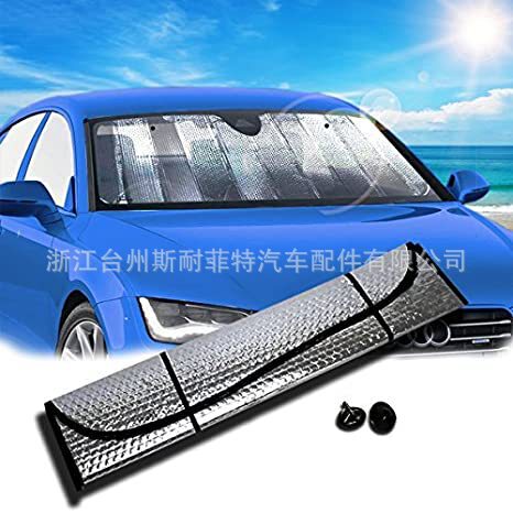 Cross-Border Exclusive Supply of Digital Printing World Cup Epe Double-Sided Aluminum Foil Bubble Sunshade, Sun Protection and Heat Insulation 140*70