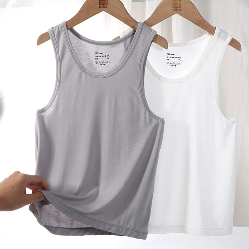 Ecos children's vest three-piece boy's summer vest bottoming top medium and large children's sleeveless vest children's clothing