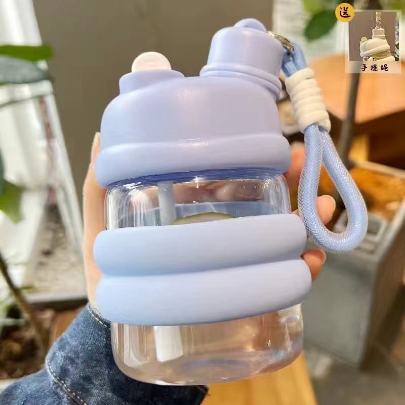 Taza de plástico para chicas, resistente al calor, con pajita, diseño 2025 - Mayorista