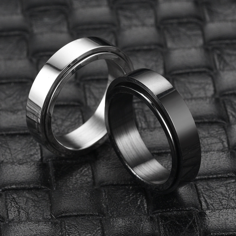 Korea Simple New Stainless Steel Rotatable Ring Wholesale Nihaojewelry display picture 7