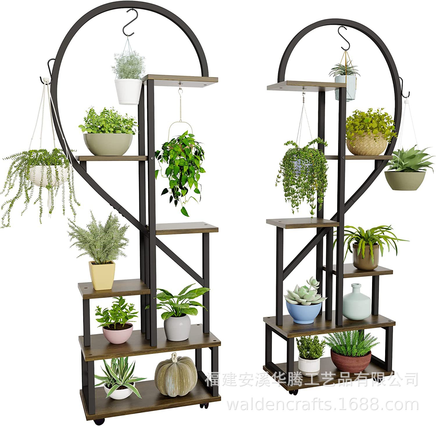 6 -layer metal plant brackets are used for indoor plants moving…
