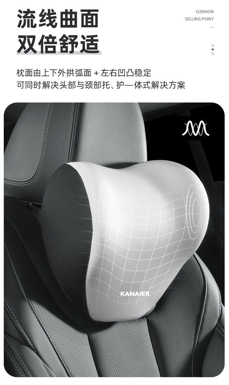 Car Headrest and Lumbar Support Memory Foam Lumbar Cushion Neck Pillow Universal for All Seasons Backrest Car Support Lumbar and Neck Protection