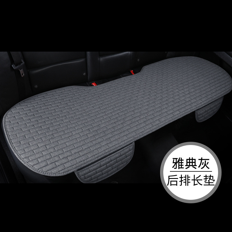 Cojín del asiento de coche conjunto de tres piezas de un solo coche base de respaldo coche conjunto completo cojín del asiento de lino cuatro estaciones cojín al por mayor image 26