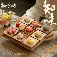 知味関桃の花ケーキ伝統的な中国のペストリーベゴニアケーキスナック杭州アフタヌーンティースナック婚約テーブル