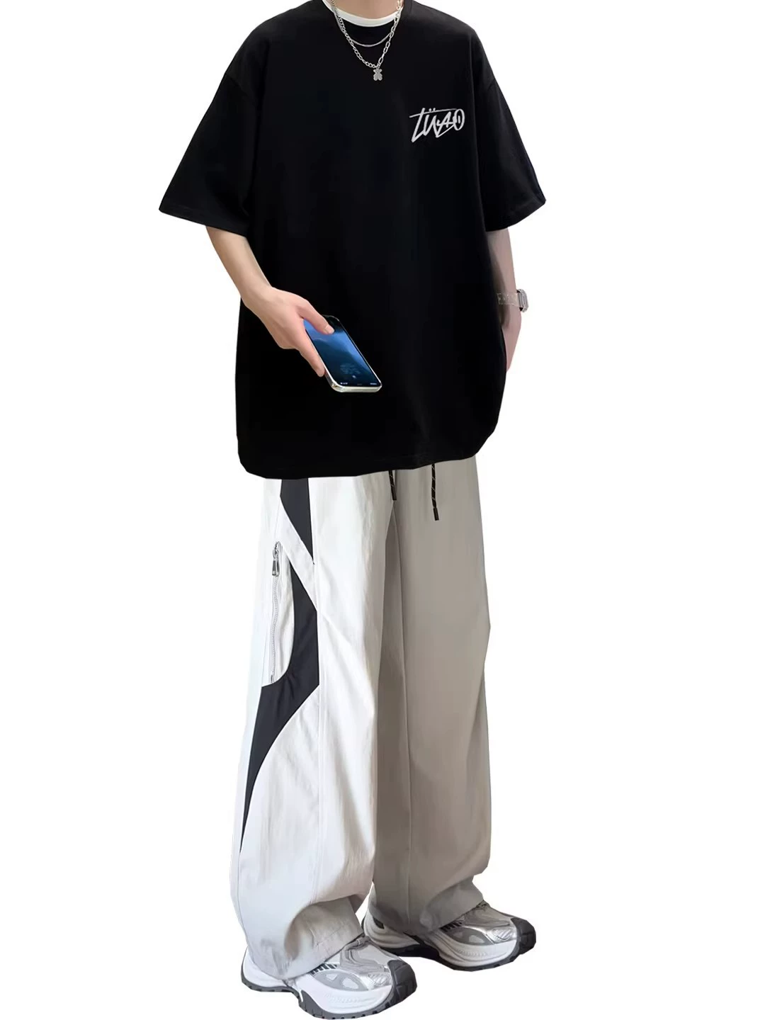 Комплект рукавов, летний спортивный костюм в тренде, с коротким рукавом, oversize, для подростков, комплект из 2 предметов