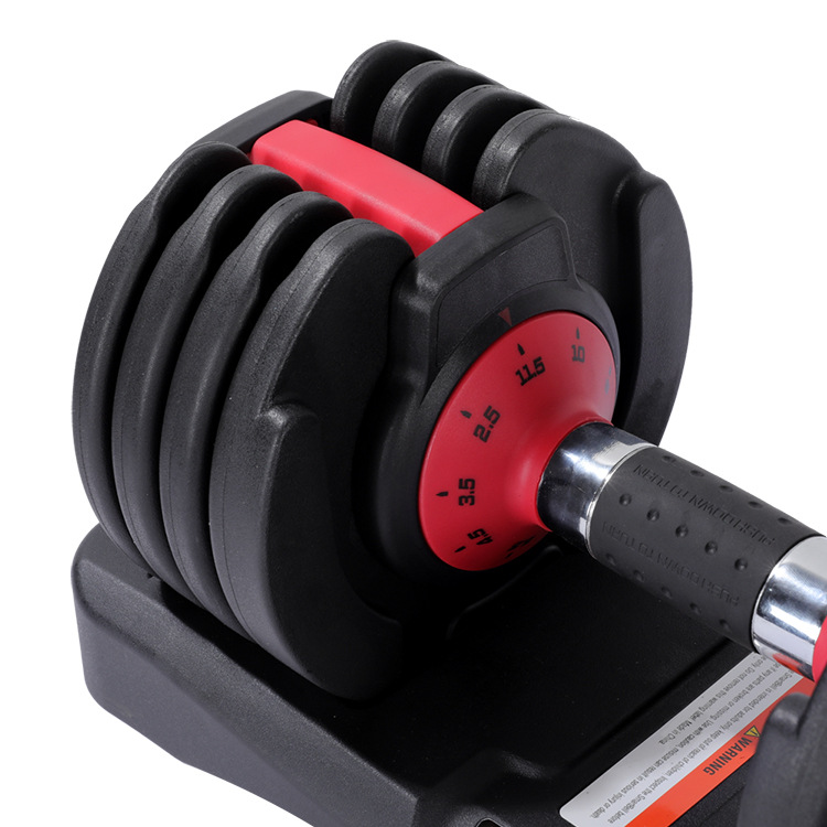 Grenzüberschreitendes 25BL-Griffsystem mit interner Verstellung, verstellbares Hantelset, 9 Stufen, 11,5 kg, schneller Gewichtswechsel