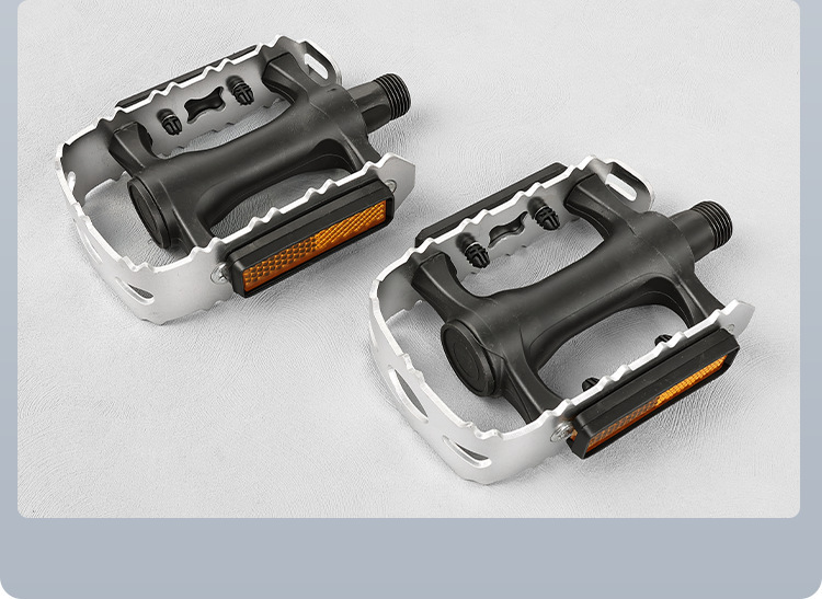 Electric bike half-aluminum pedals, suitable for road bikes, bicycles, and mountain bikes; universal pedals for cycling, with anti-slip design
