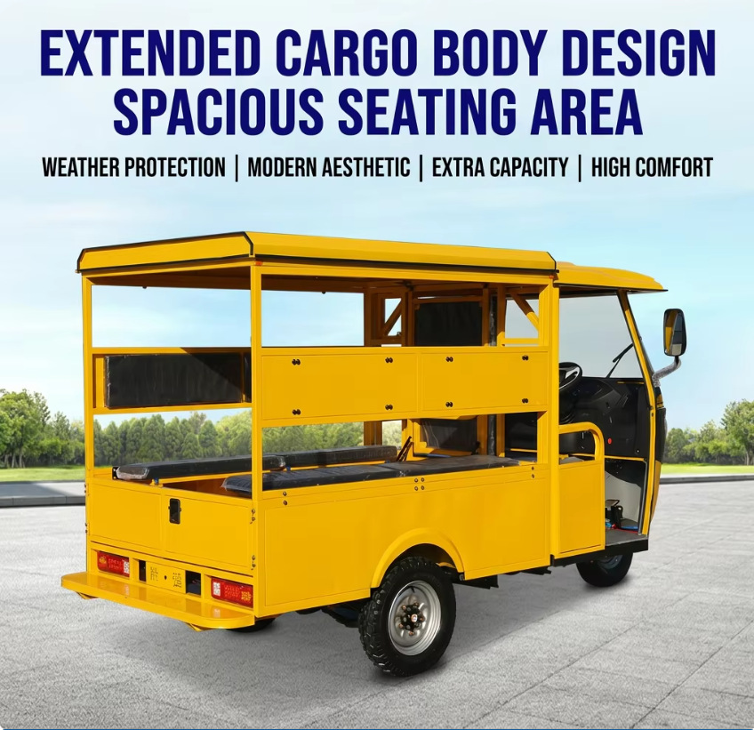 Export model passenger fuel-powered tricycle, multi-seater passenger tricycle, direct sales from the source factory