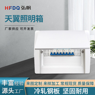 Sky-Wing Type Iron Base Plastic Surface Pz30 Lighting Box Indoor 16-Circuit Strong Current Switch Distribution Box Household Control Box