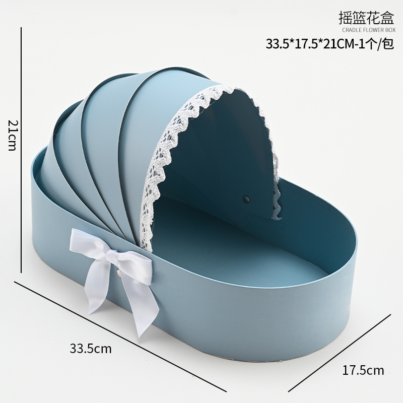 Caja de Flores para Recién Nacidos, Caja de Regalo para el Primer Cumpleaños, Cesta de Huevos para el Posparto, Recuerdo de Boda, Caja de Regalo Creativa