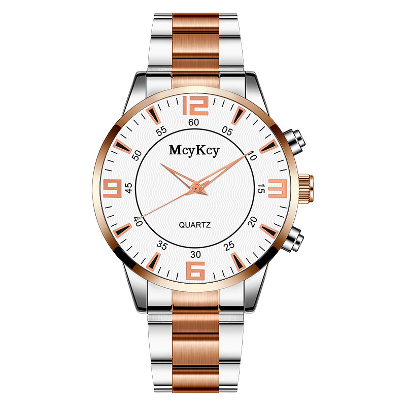 Direct Gift McyKcy Montre à quartz pour homme avec bracelet en acier allié simple_voghion.com