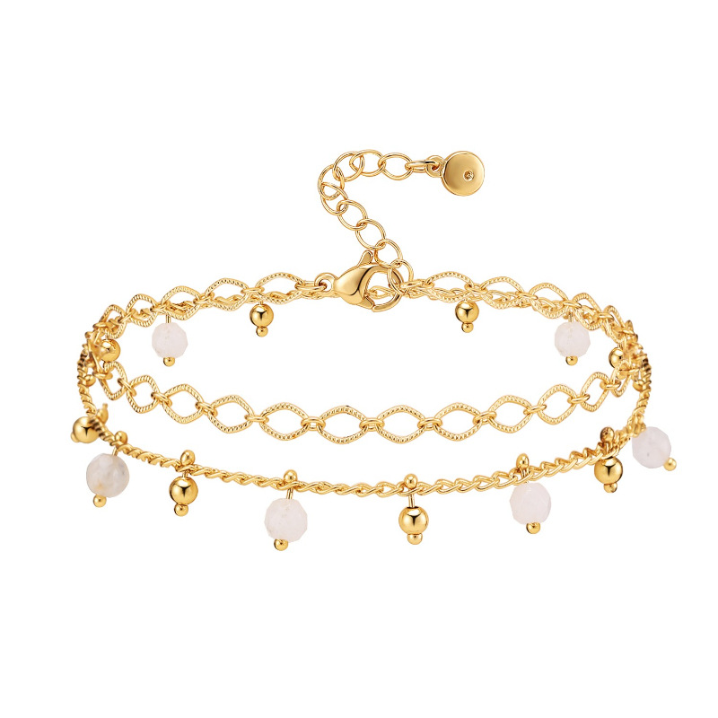 Nouveau Bracelet Réglable Multicouche En Or Blanc 18k En Gros Nihaojewelry display picture 2