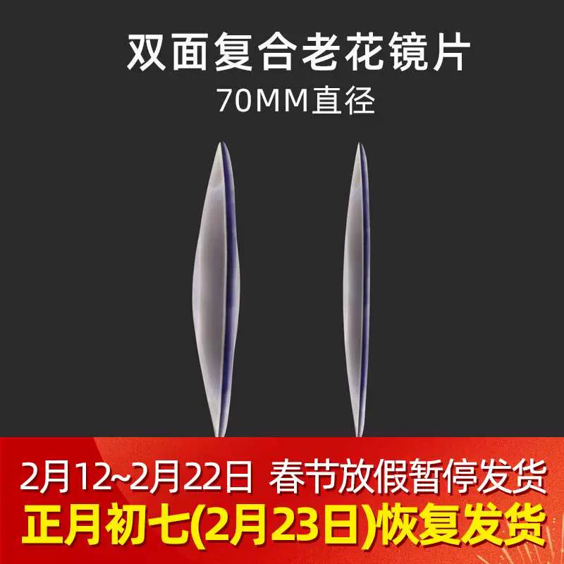 1.56双面复合镜片老花1.67防蓝光超薄70直径远视老光眼镜片