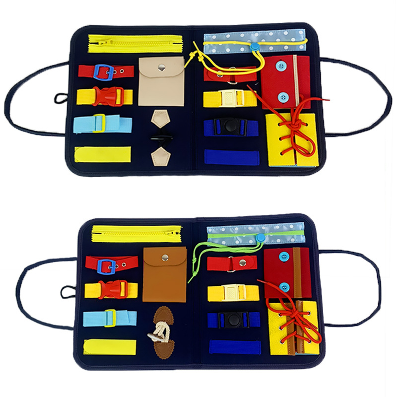 早教游戏布书毛毡教育板毛毡儿童忙碌板毛毡穿衣学习板