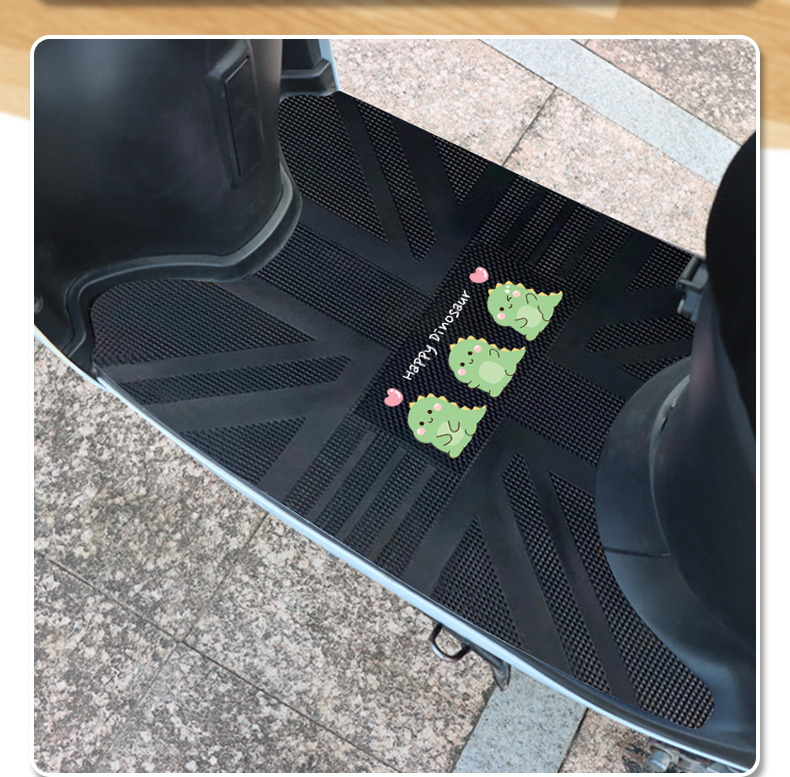 Yadi M10-M Electric Vehicle Foot Mat, Waterproof Leather Foot Mat for Electric Scooter, M10-M Anti-Slip Foot Mat