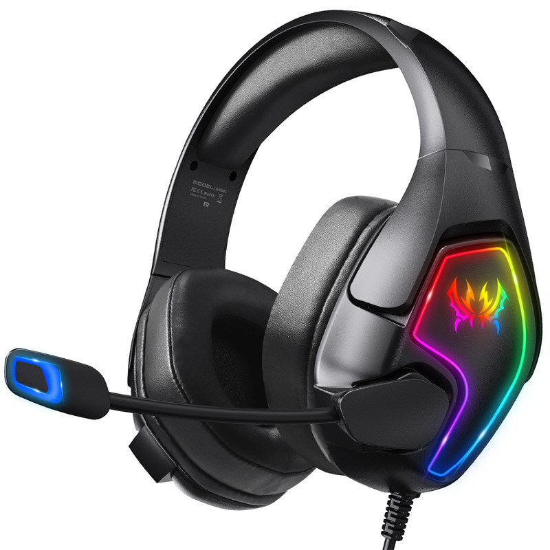 Kotion each/因卓g3000ヘッドセット有線ゲームヘッドセットrgb発光コンピュータ電競ヘッドセット|undefined