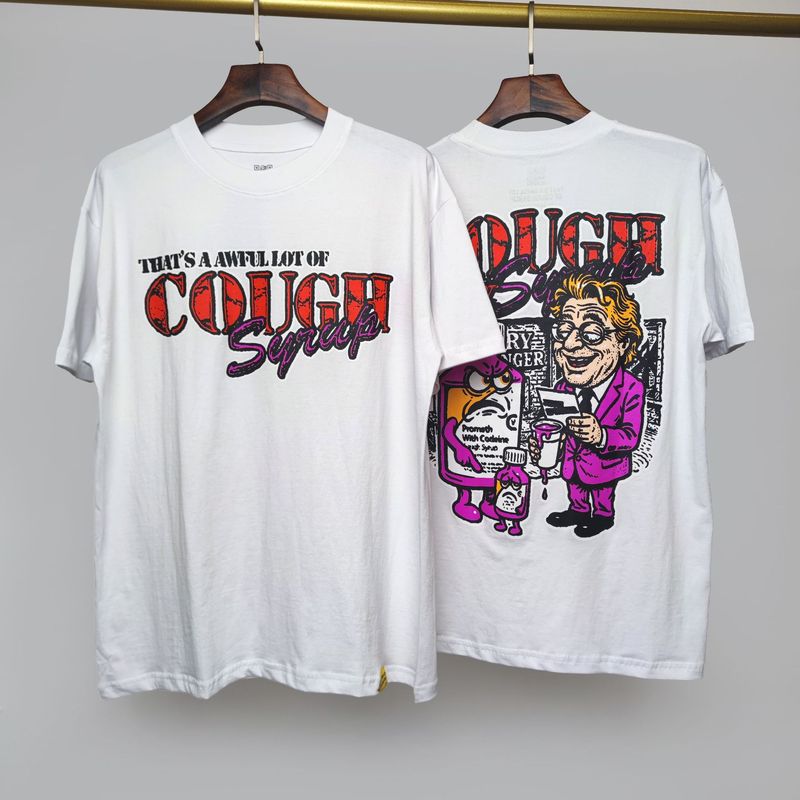 国境を越えた高品質THAT'S A AWFUL LOT OF COUGH SYRUP咳止めシロップ純綿Tシャツ|undefined
