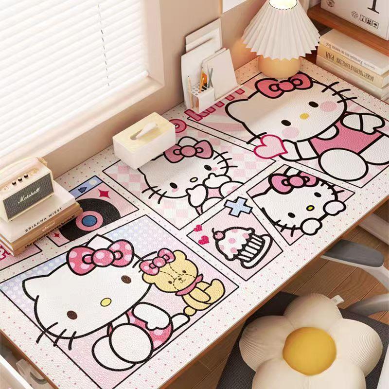 Cartoon Thin Leather Hello Kitty Table Mat Waterproof and Wear-Resistant Office Desk Study Table Desktop Protection Mat Dining Table Mat Cartoon Thin Leather Hello Kitty Table Mat Waterproof and Wear-Resistant Office Desk Study Table Desktop Protection Mat Dining Table Mat
