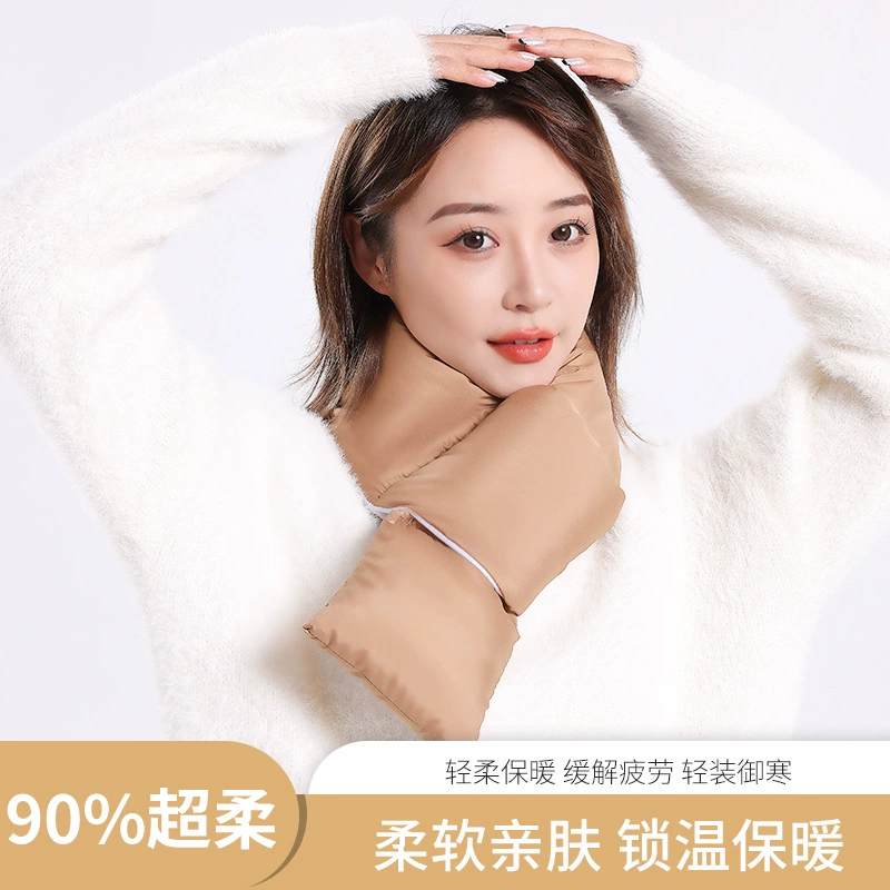 Зимний теплый шарф, Женский защита шейного отдела позвоночника, ветрозащитный Теплый термохранение шеи, осень и зима, мужской однотонный, устойчивый к холду, рукав на шее