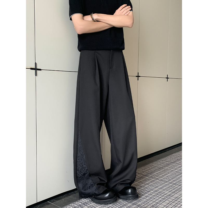 Neue Herrenhose im chinesischen Stil für den Frühling, trendige Marke mit hochwertigem Look, dunkle Musterakzente, lässig-locker_voghion.com