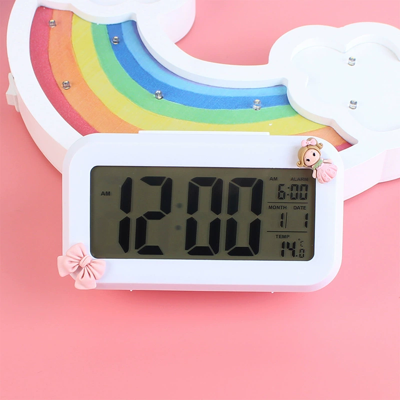 Colorful smart clock electronic alarm clock snooze silent backlight electronic clock creative digital clock gift box LED